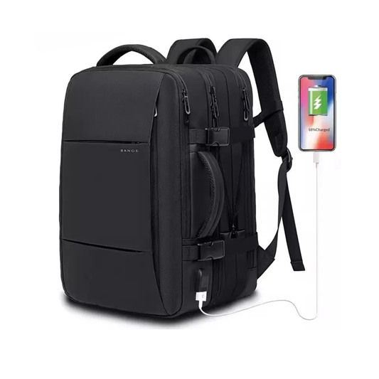 BANGE 17.3 Inch Expandable Travel Backpack with USB Port