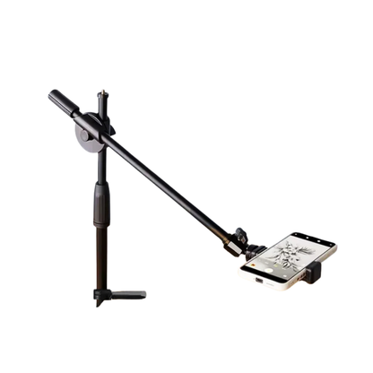 Tabletop Overhead Phone Tripod Stand with Ring Light