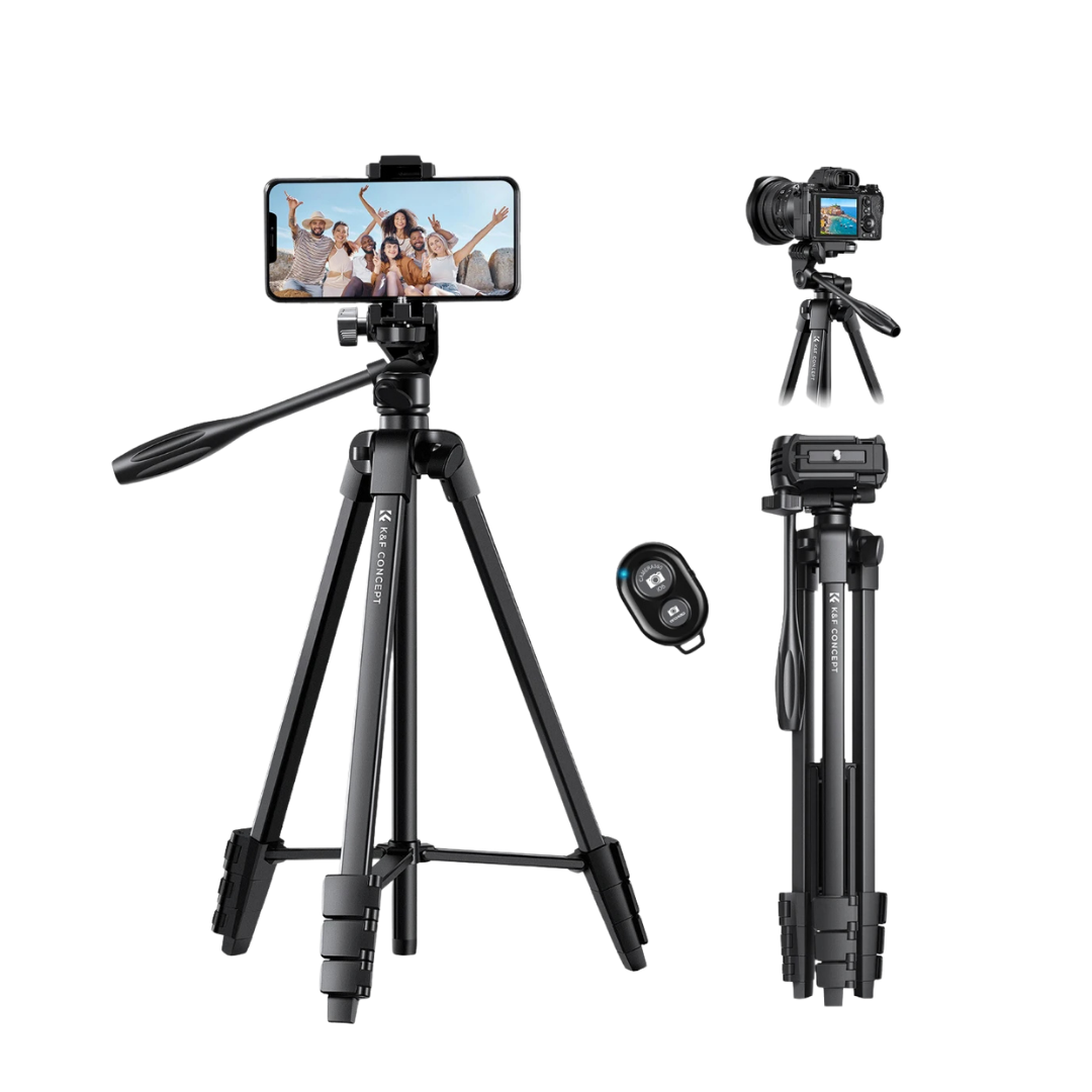 K&F B174A1 152cm Aluminium Tripod with Bluetooth Remote