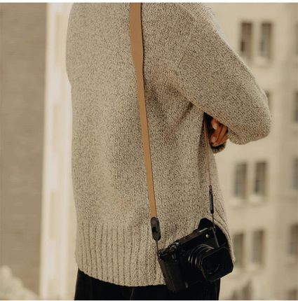 Peak Design Form Leather Camera Strap product detail and lifestyle image | Peak Design Australia | CameraHUB