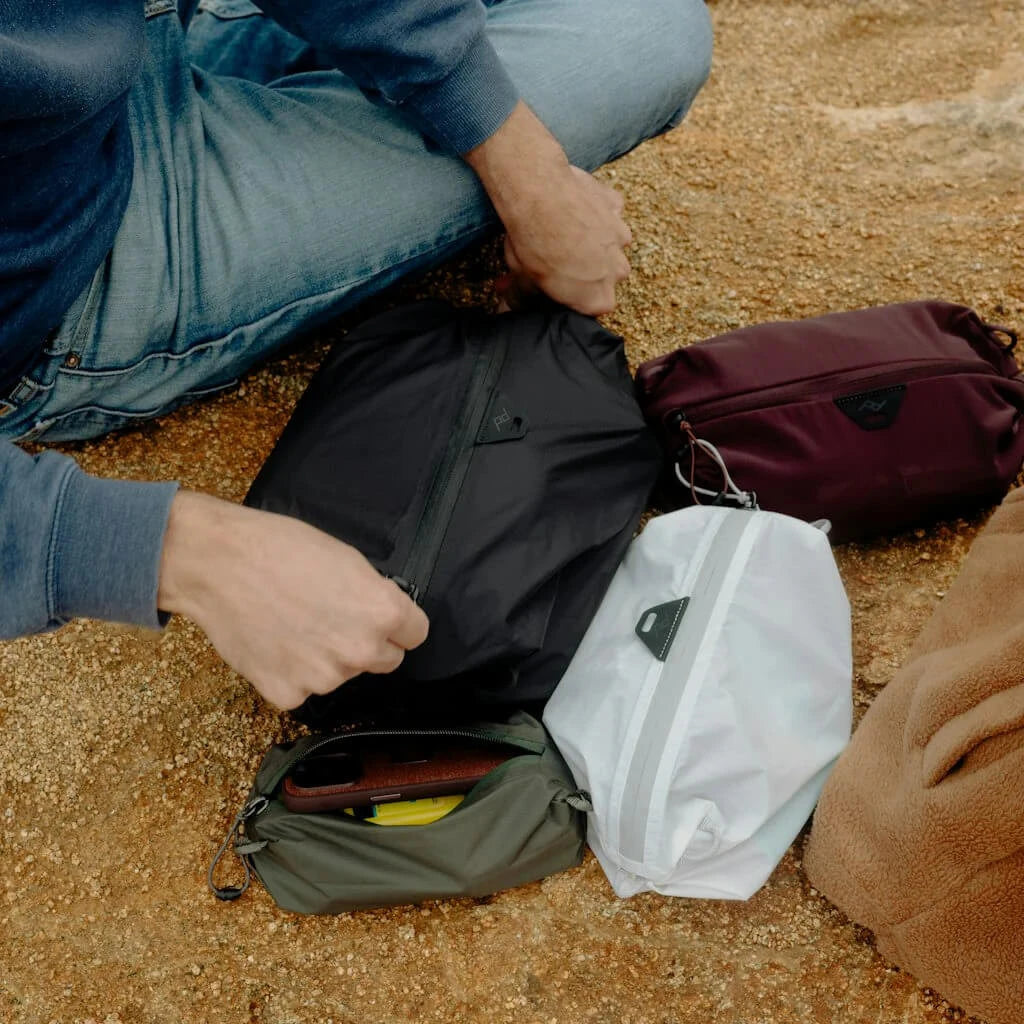 Peak Design Ultralight Mesh Packing Cube Bundle XXS-XS-S lifestyle and product image | Peak Design Australia