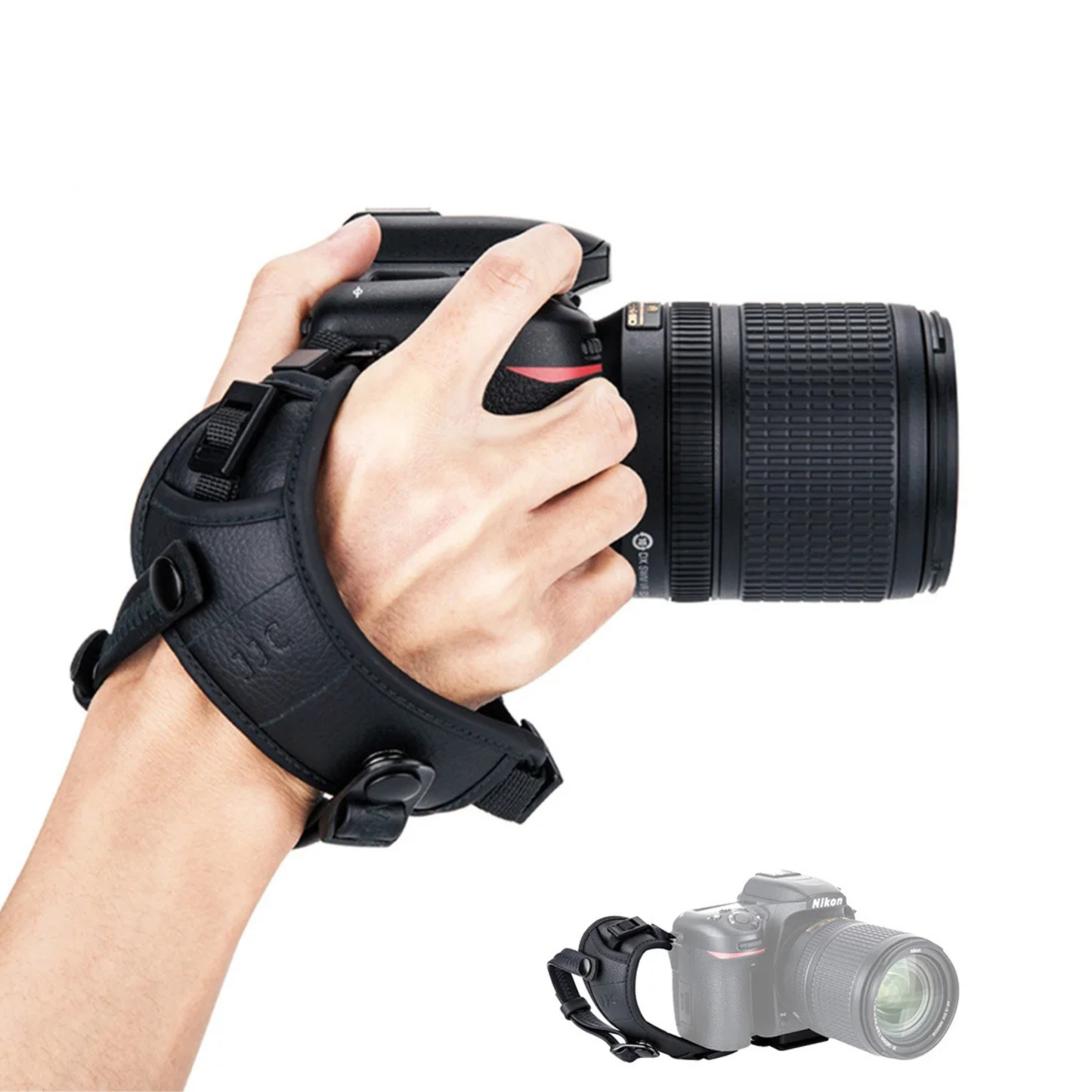 JJC Quick Release Leather Camera Hand Grip Strap
