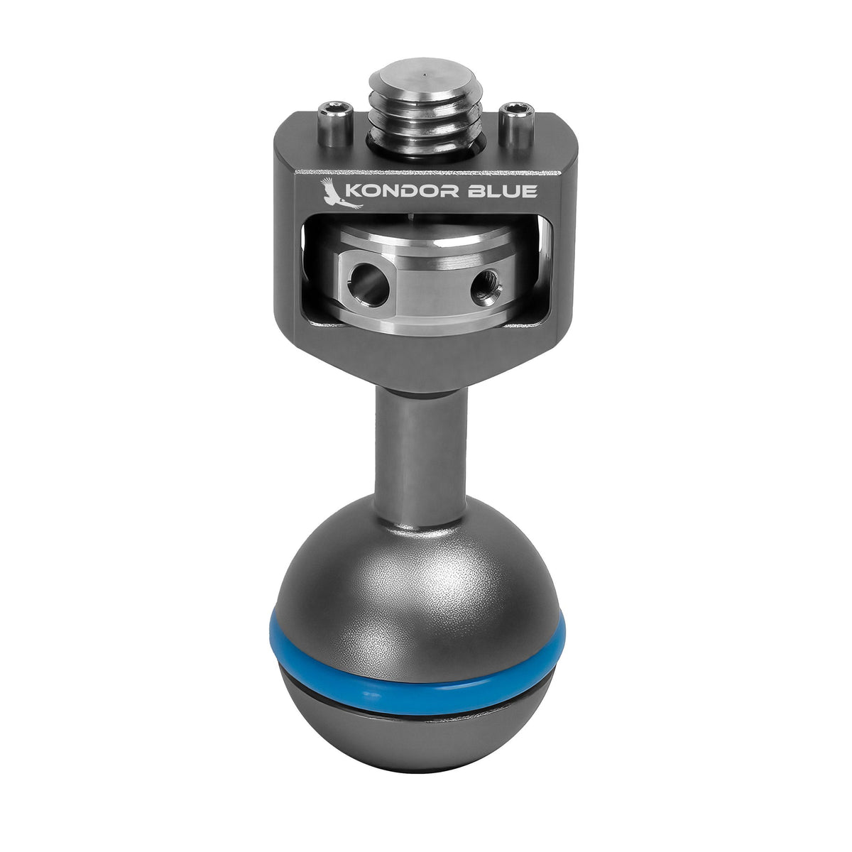 Kondor Blue 3/8 inch Ball Head with Locating Pins for Magic Arms - Space Gray