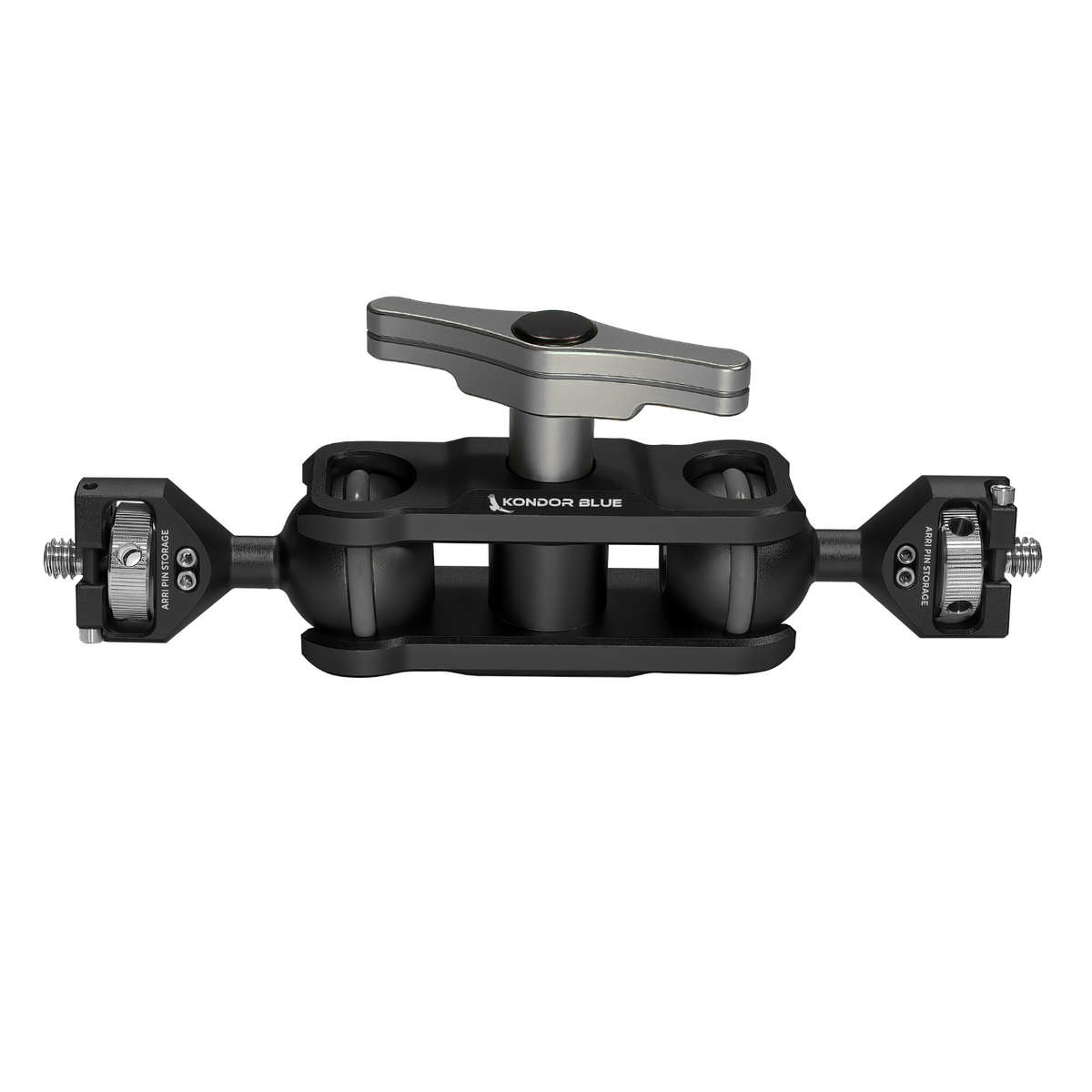 Kondor Blue Cine Magic Arm Double Ballhead 1/4 inch Mount - Raven Black