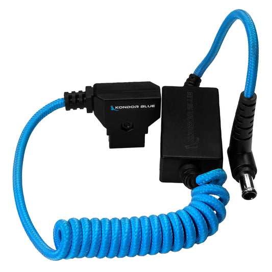 Kondor Blue coiled D-Tap to regulated 19.5V DC cable for Sony FX6 and FX9