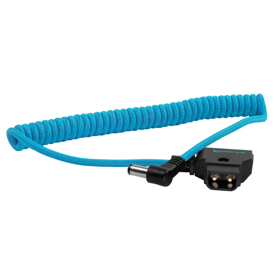 Kondor Blue D-Tap to 5.5 x 2.5mm DC coiled power cable in Kondor Blue main view