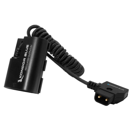 Kondor Blue D-Tap to Canon LP-E6 NH dummy battery cable Raven Black