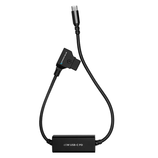 Kondor Blue 16 inch D-Tap to USB-C Power Delivery cable Raven Black