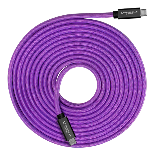 Kondor Blue Gerald Undone 15ft straight USB-C tether cable main view