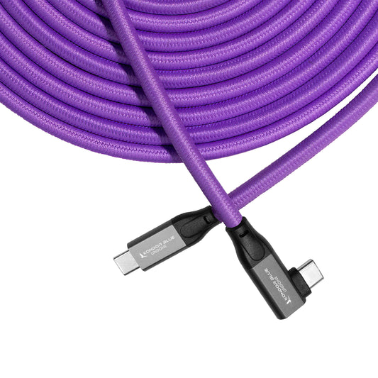 Kondor Blue Gerald Undone 15ft USB-C tethering cable right-angle connector view