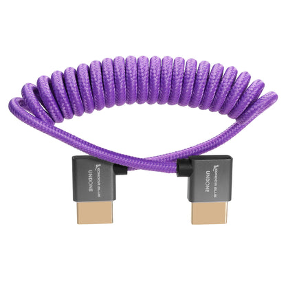 Kondor Blue Gerald Undone 90-degree full HDMI coiled cable Purple