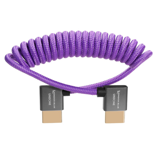 Kondor Blue Gerald Undone 90-degree full HDMI coiled cable Purple