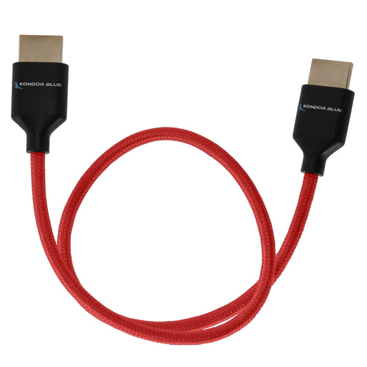 Kondor Blue 17 inch HDMI 2.1 cable Cardinal Red
