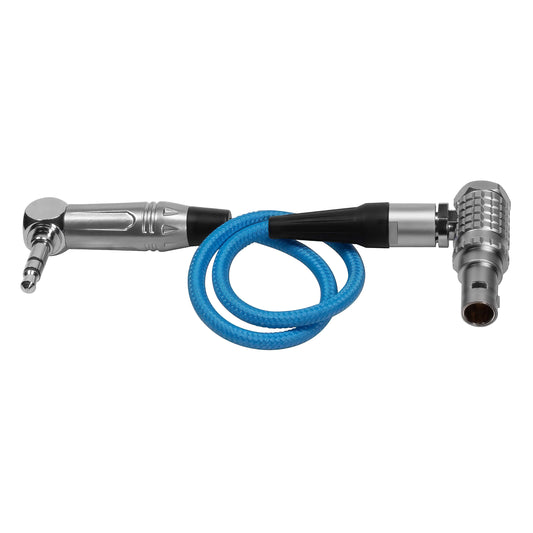 Kondor Blue 10 inch LEMO 5-pin to 3.5mm right-angle timecode cable