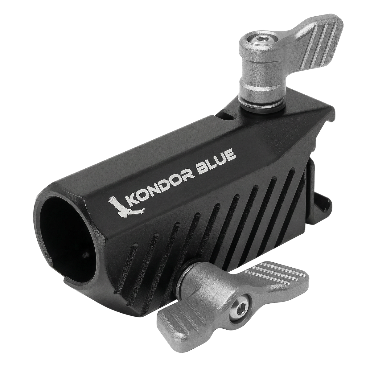 Kondor Blue Baby Pin 5/8 inch spigot receiver to NATO clamp adapter Raven Black