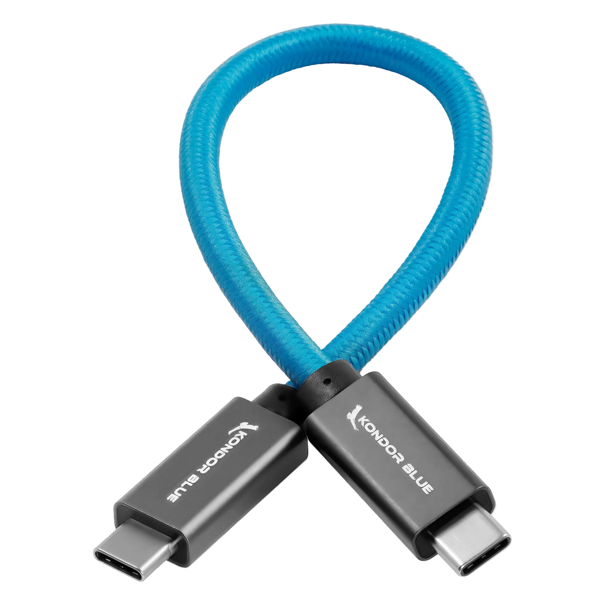 Kondor Blue USB-C to USB-C standard 8.5 inch cable Blue