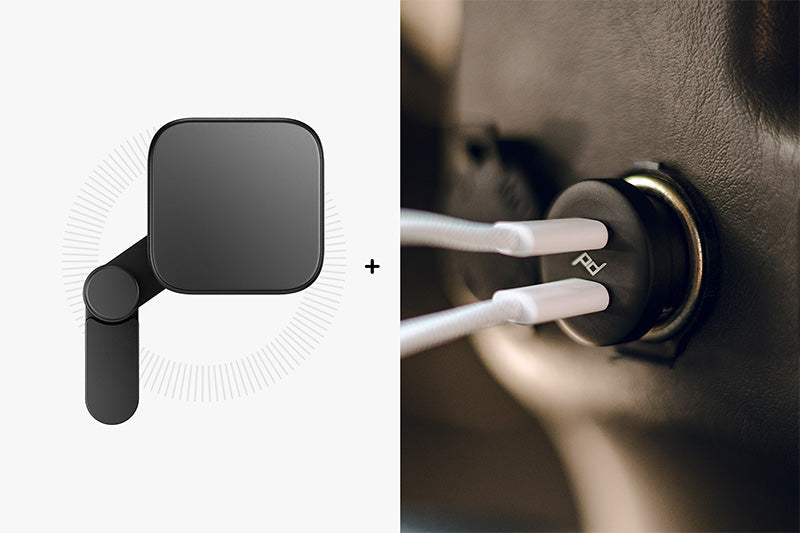 Peak Design Dual Car Power Adapter in vehicle use