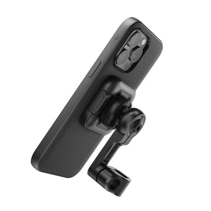 Peak Design Motorcycle Bar Mount v2 attached to phone case