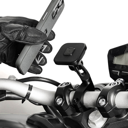 Peak Design Motorcycle Bar Mount v2 installed on motorcycle