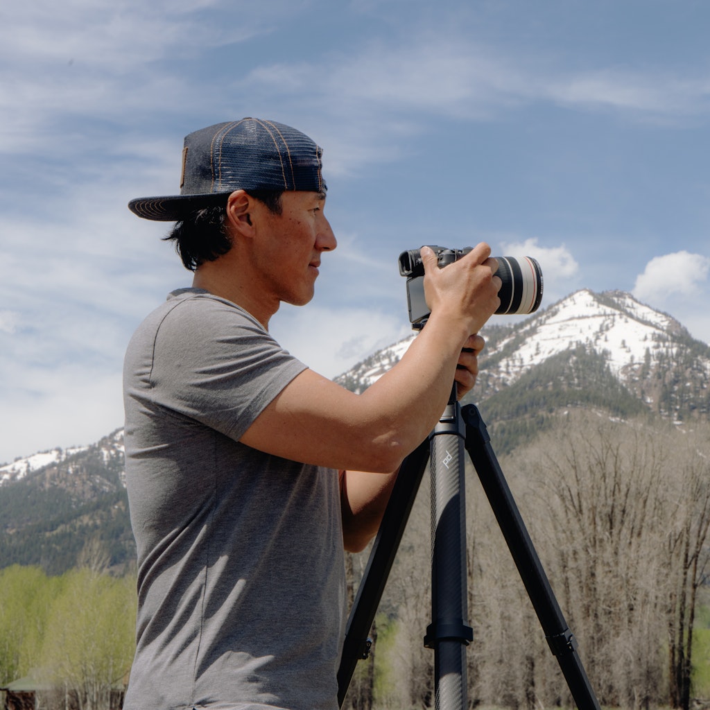 Peak Design Pro Tripod in use outdoors