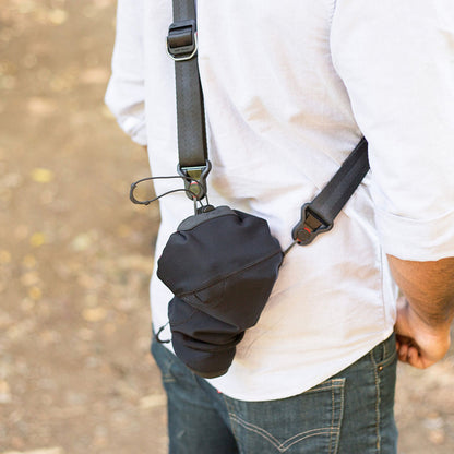 Peak Design Shell carried with a camera strap