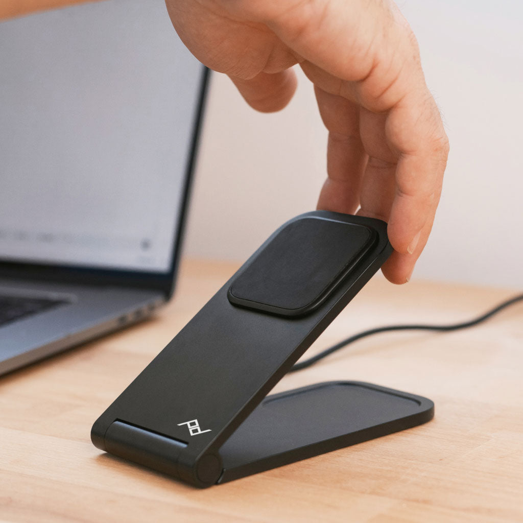 Peak Design Wireless Charging Stand adjustable hinge lifestyle image