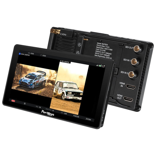 Portkeys BM7 II DS 7-inch 2200-nit dual-input SDI HDMI camera control monitor