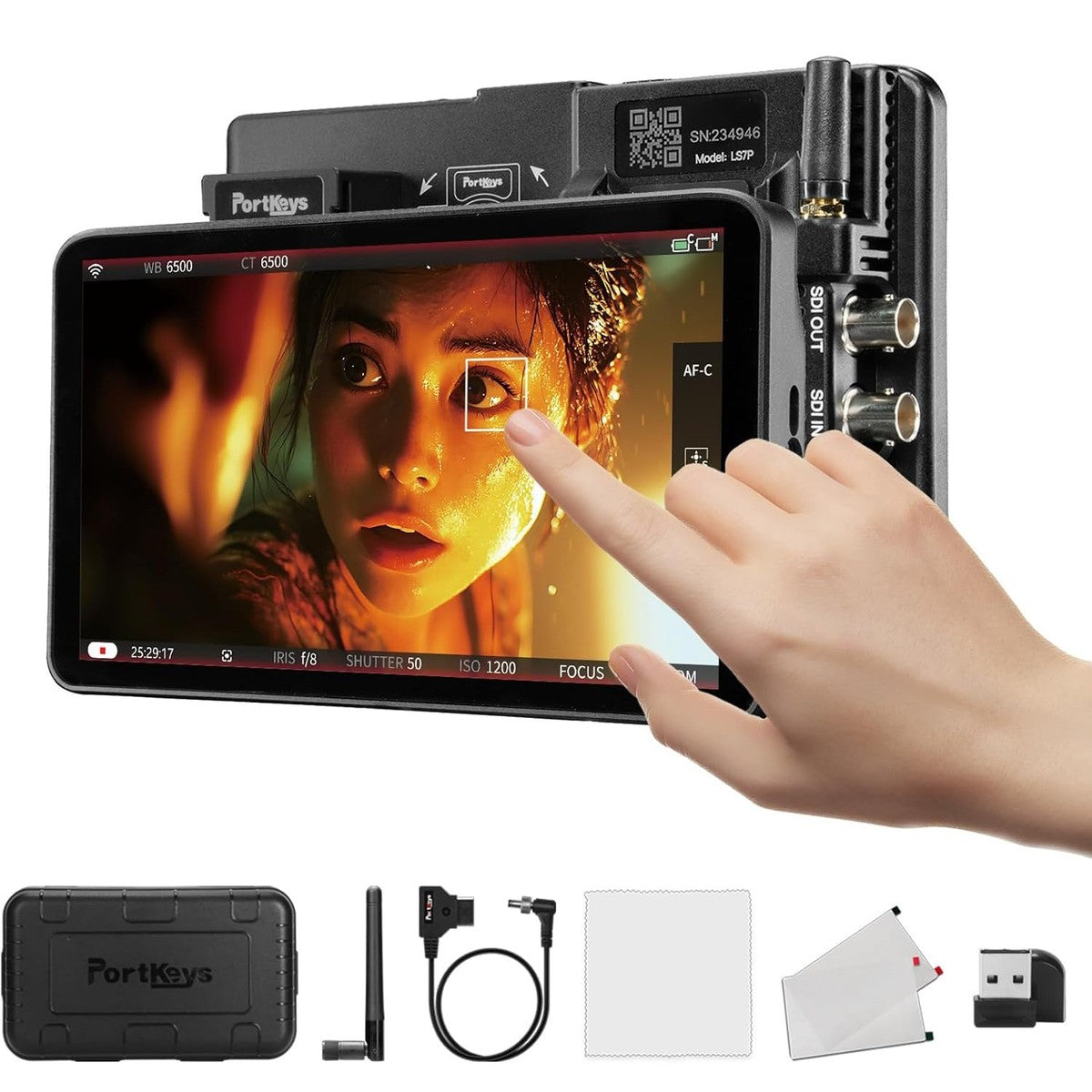 Portkeys LS7P 7-inch 1000-nit SDI HDMI wireless camera control monitor