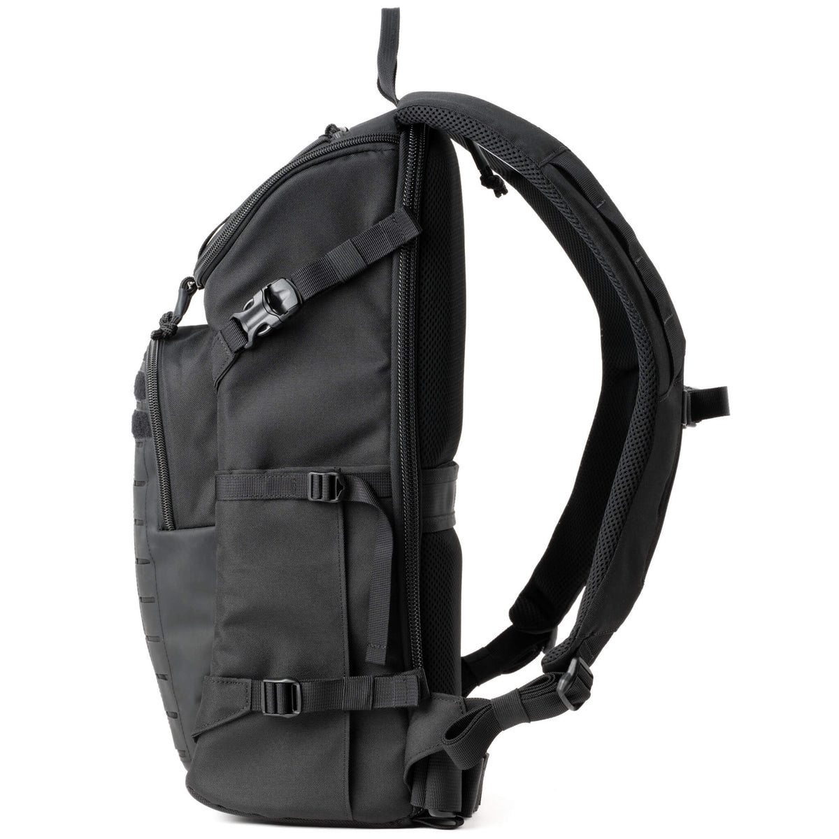 Think Tank DarkLight 14L Black tactical camera backpack side profile