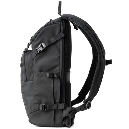 Think Tank DarkLight 14L Black tactical camera backpack side profile