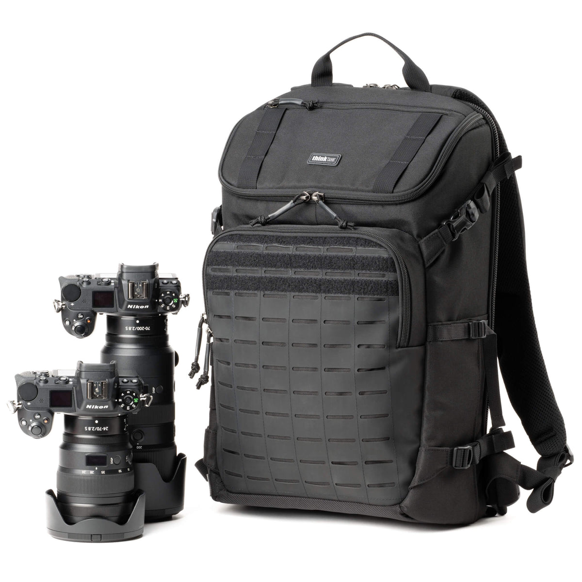 Think Tank DarkLight 20L Black tactical camera backpack with photography gear