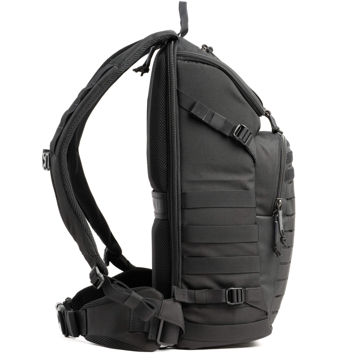 Think Tank DarkLight 20L Black tactical camera backpack side profile