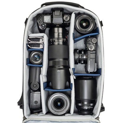 Think Tank Mirrorless Mover Backpack 18L with mirrorless camera gear