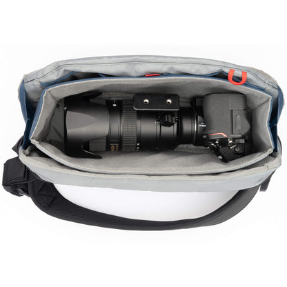 Think Tank PressPass Sling configured with a camera and 70-200mm lens