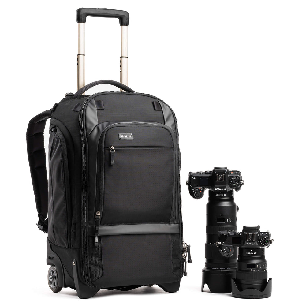 Think Tank Walker Pro Rolling Backpack with professional camera gear