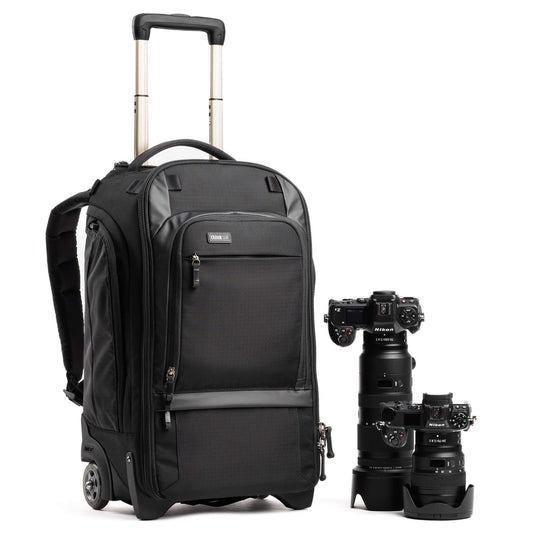 Think Tank Walker Pro Rolling Backpack with professional camera gear