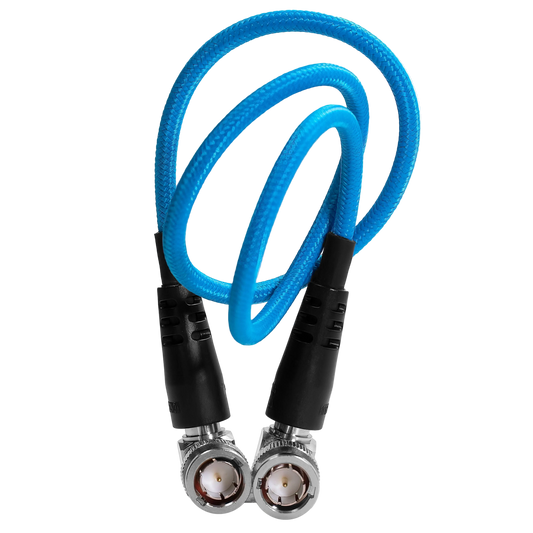 Kondor Blue 22in 12G SDI cable Kondor Blue colour connector detail