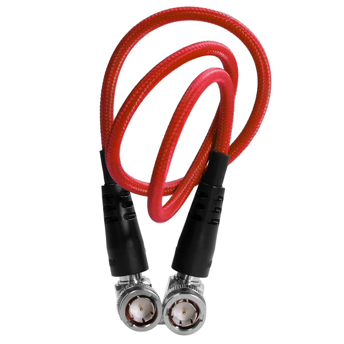 Kondor Blue 22in 12G SDI cable Cardinal Red connector detail